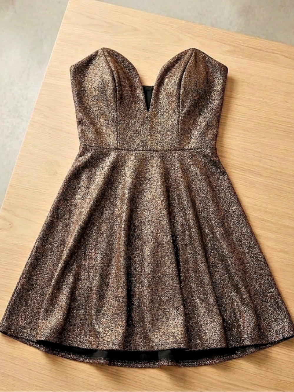 Black And Gold Mini Dress Like New